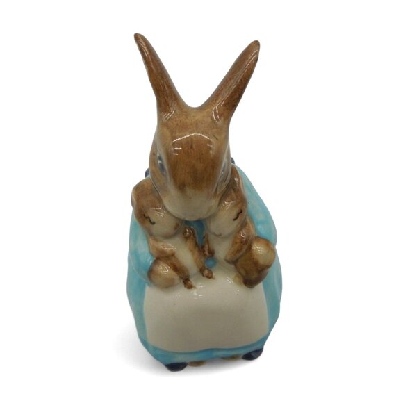 BEATRIX POTTER Beswick Mrs Rabbit And Bunnies 1976 Signed Figurine Vintage - Picture 8 of 10